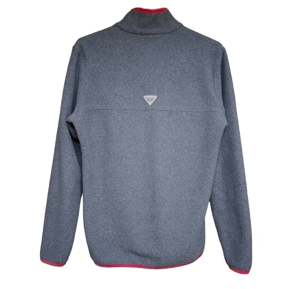 COLUMBIA Gray PFG Split Neck Jacket - Picture 6 of 9